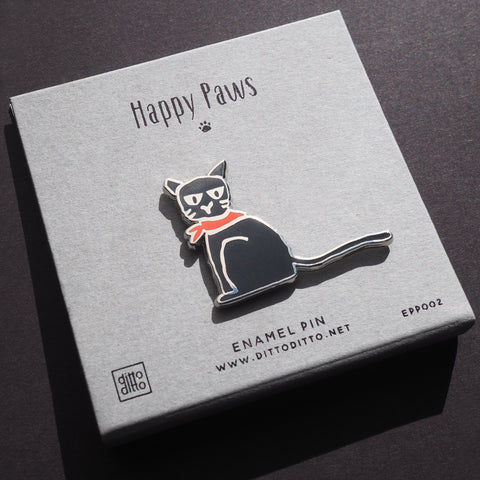 happy paws - marshall enamel pin