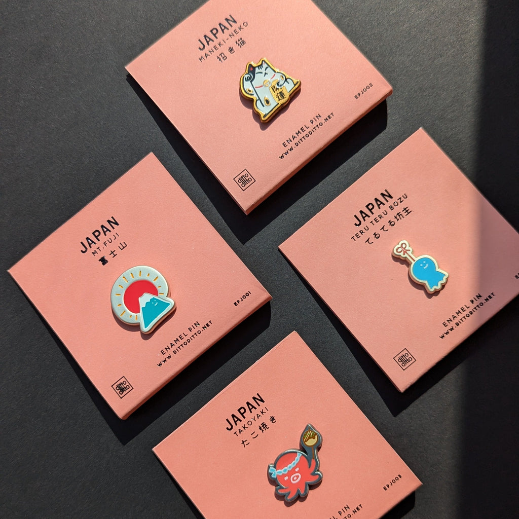 japan teru teru bozu enamel pin – ditto ditto
