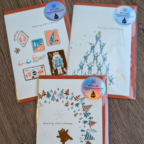 ditto ditto x becandle - first snow - letterpress christmas card with scented insert