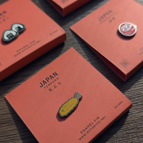 japan tempura enamel pin