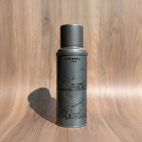 ditto ditto x camel thermal flask- hong kong skyline bottle (black)