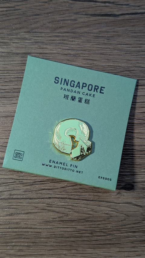 enamel pin - pandan cake