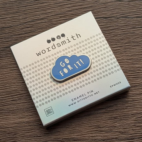 wordsmith“” - go for it! - metal pin