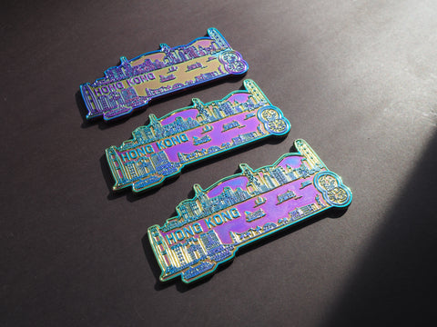 hong kong magnet - rainbow iridescent ( local Hong Kong shipping only )