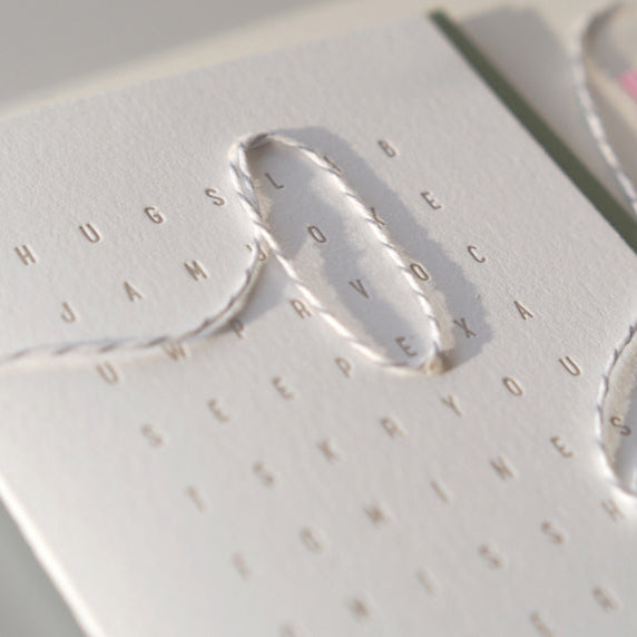 love word puzzle - letterpress love card – ditto ditto