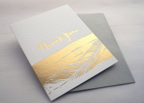 impression - precious thank you - letterpress greeting card
