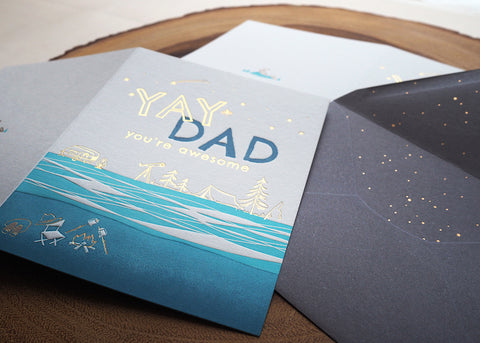 dad, you are awesome - letterpress greeting card
