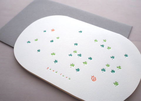 serendipity - good luck - letterpress greeting card