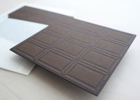 dark chocolate bar notecard
