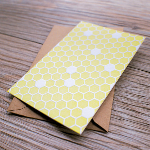 SWIT honeycomb - letterpress mini pattern card