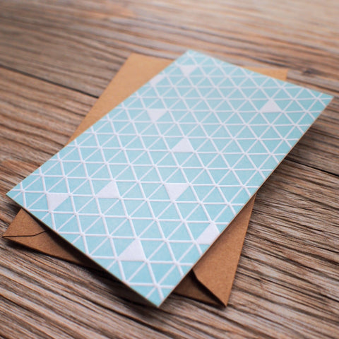SWIT trianglar - letterpress mini pattern card