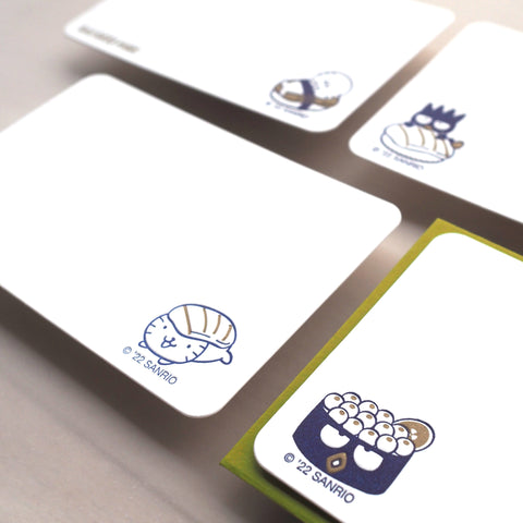 sanrio mini card - bad badtz-maru- letterpress mini card - set B