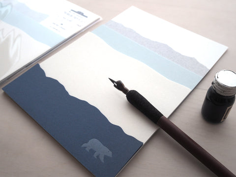 ink friendly paper set - polar bear x penguin