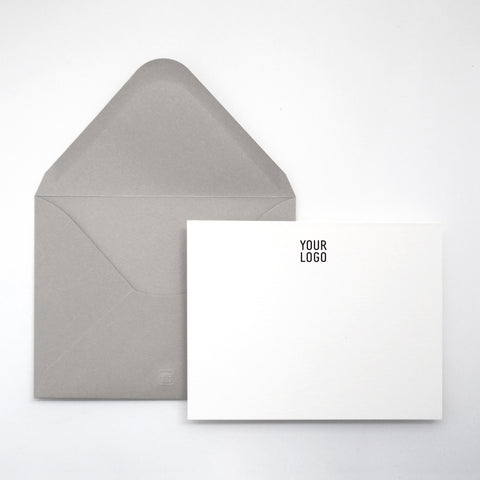 notecard set - upload your own logo with hot foil (gold / black)