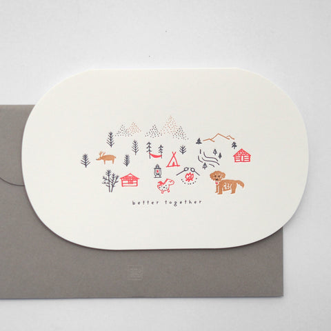 better together - letterpress greeting card
