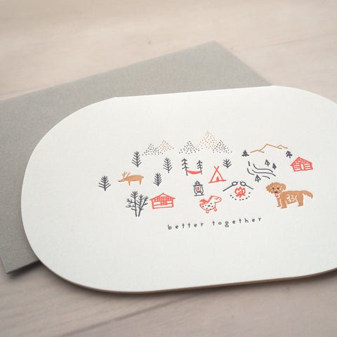 better together - letterpress greeting card