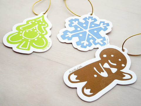 nordic sugar cookies - letterpress gift tags (set of 3)