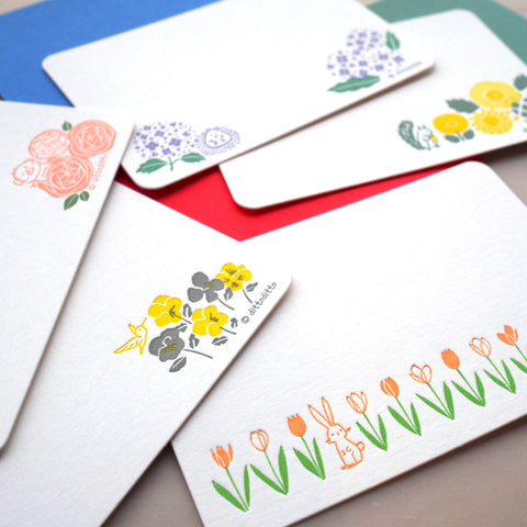 hummingbird and poppies mini card