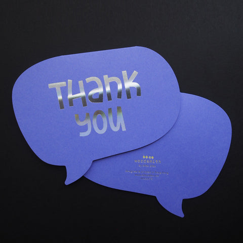 wordsmith“” - thank you - hot foil greeting card