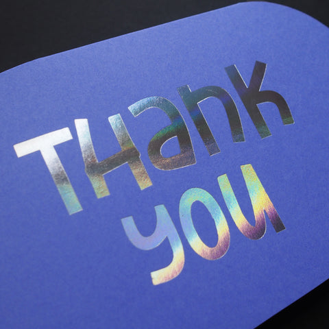 wordsmith“” - thank you - hot foil greeting card