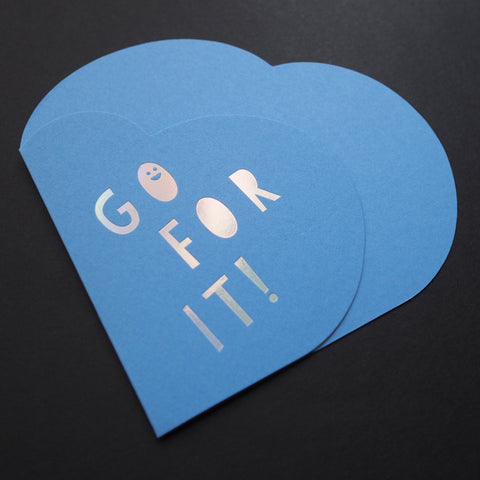 wordsmith“” - go for it! - hot foil greeting card