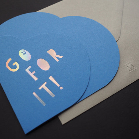 wordsmith“” - go for it! - hot foil greeting card
