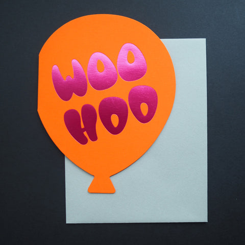 wordsmith“” - woo hoo  - hot foil greeting card