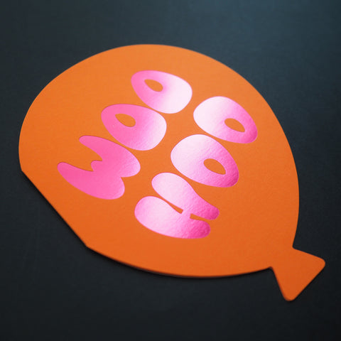 wordsmith“” - woo hoo  - hot foil greeting card