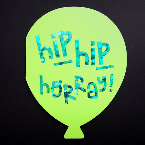 wordsmith“” - hip hip horray! -  hot foil greeting card