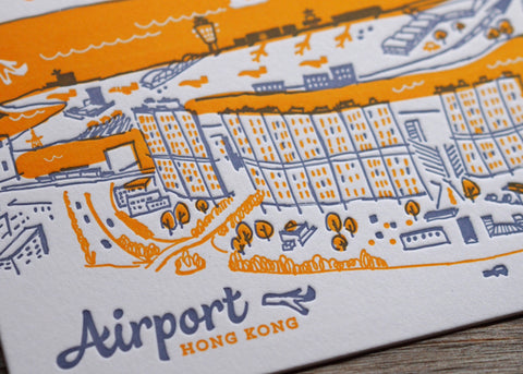 postcard - airport