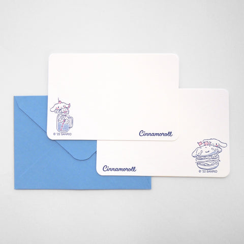 sanrio mini card - cinnamoroll - letterpress mini card - set A