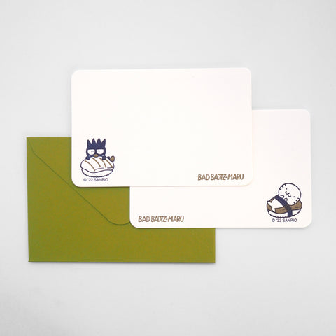 sanrio mini card - bad badtz-maru- letterpress mini card - set B