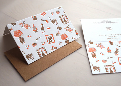 amelie - letterpress mini pattern card