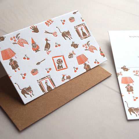 amelie - letterpress mini pattern card
